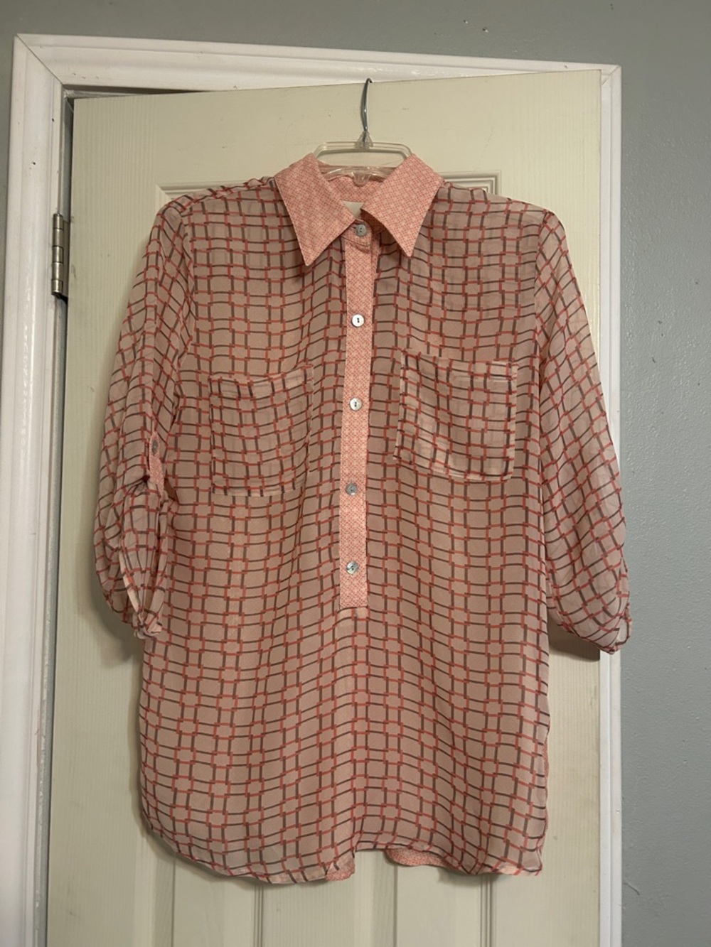 🧁$8 Moving🚚Sale Kaya di koko pink multi print blouse